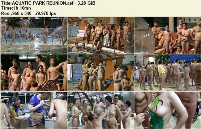 Aquatic park reunion - Family nudism candid video